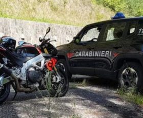 Mercogliano. Raduno di motociclisti nel piazzale antistante il santuario di Montevergine