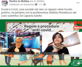 Scuola e Covi. cosa succede nel caso un ragazzo viene trovato positivo, ne parliamo con la prof.ssa Stefania Montefusco