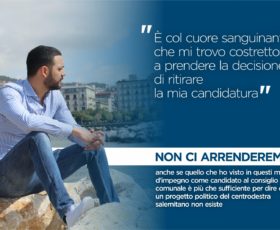 Andrea Antonio Sabatino ritira la sua candidatura: Salerno non è una città per i giovani