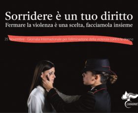 Oggi giornata contro la violenza sulle donne, l’appello dei carabinieri, “trovate il coraggio di denunciare”